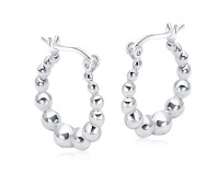 Silver Hoop Earring HO-2575